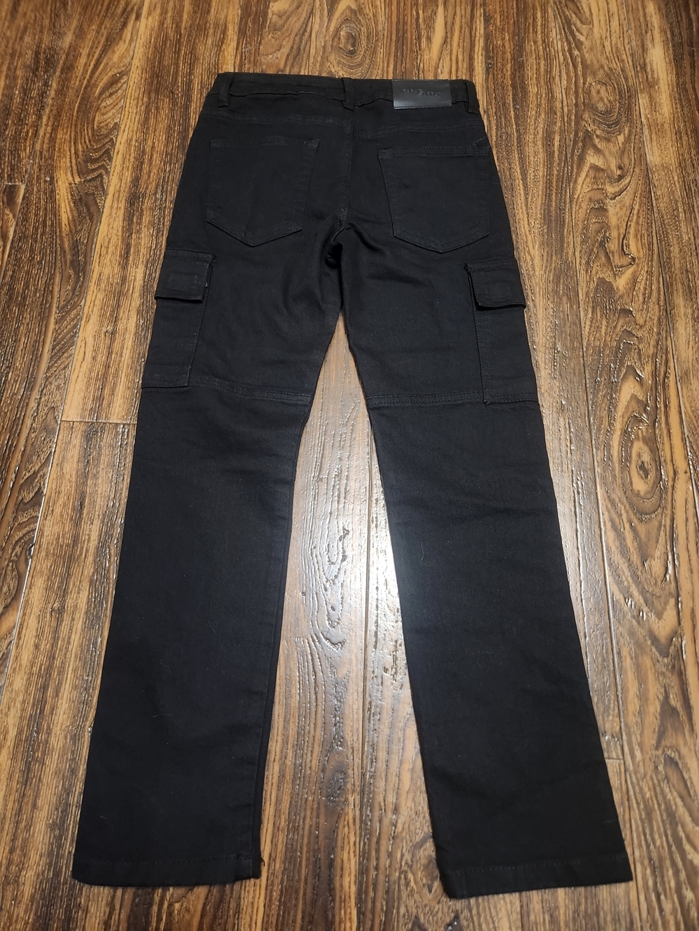 Public Supply NYC Black Straight-Leg Cargo Slim Fit Jeans Sz 12 - Picture 2 of 8